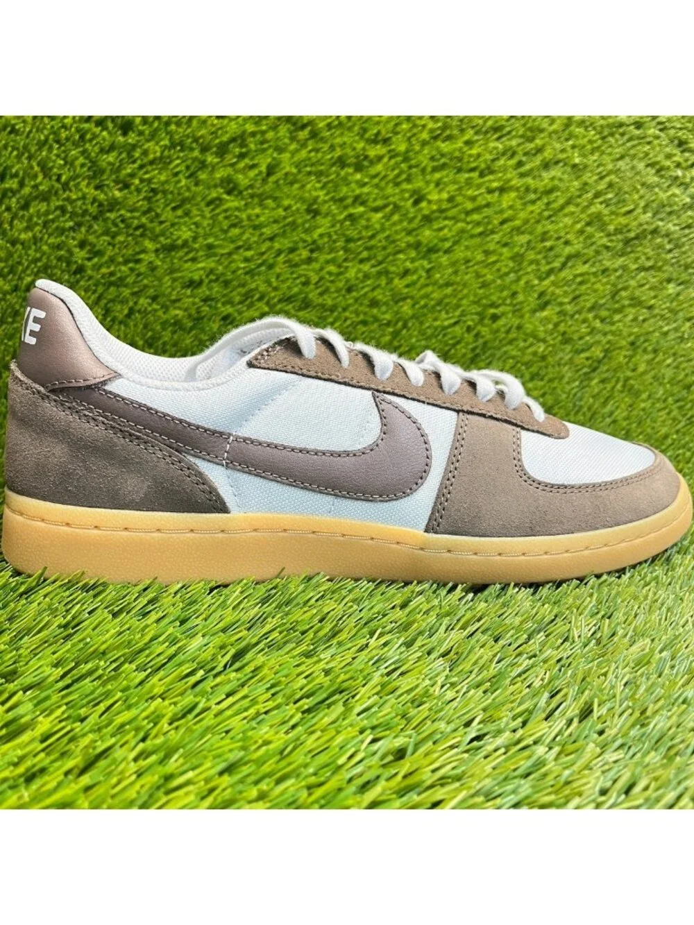 Nike Field General Mens Size 12 Blue Brown Gum Athletic Leather Shoes Sneakers